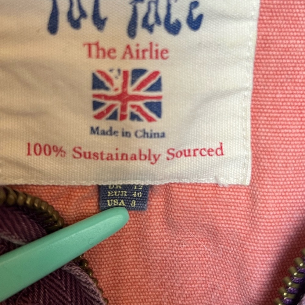 FatFace The Airlie Colour‎ Block Half-Zip Sweatshirt Size 8 - Picture 11 of 13